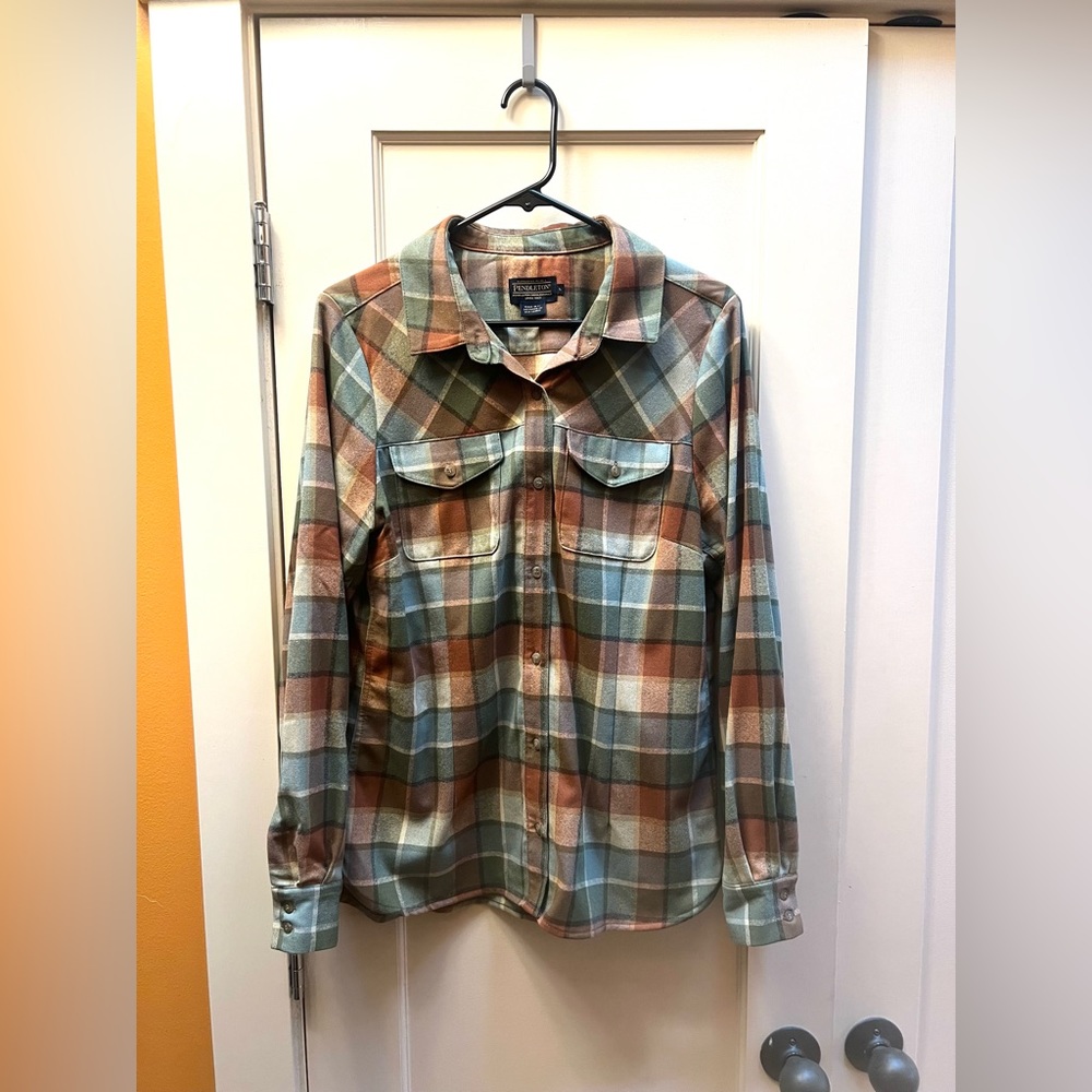 Pendleton plaid wool flannel.